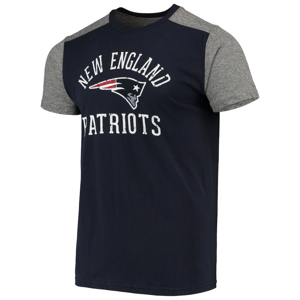 New England Patriots Majestic Threads Field Goal Slub T-Shirt - Navy/Gray discount