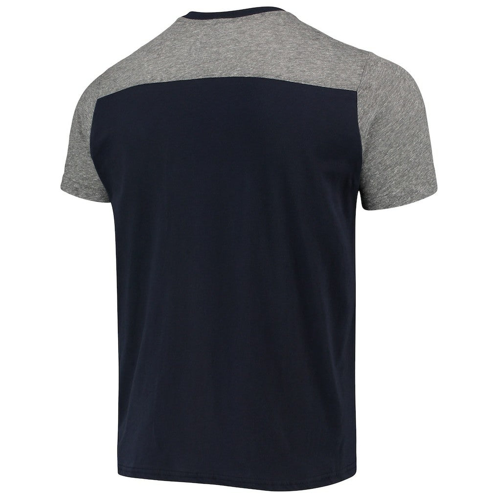 New England Patriots Majestic Threads Field Goal Slub T-Shirt - Navy/Gray discount