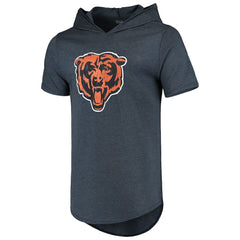 Chicago Bears Majestic Threads Primary Logo Tri-Blend Hoodie T-Shirt - Navy for sale