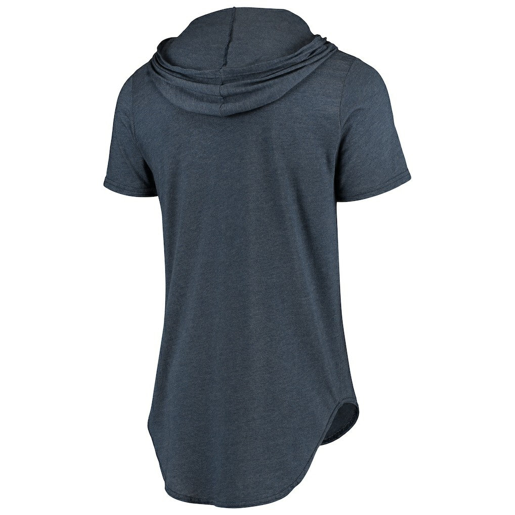 Chicago Bears Majestic Threads Primary Logo Tri-Blend Hoodie T-Shirt - Navy for sale