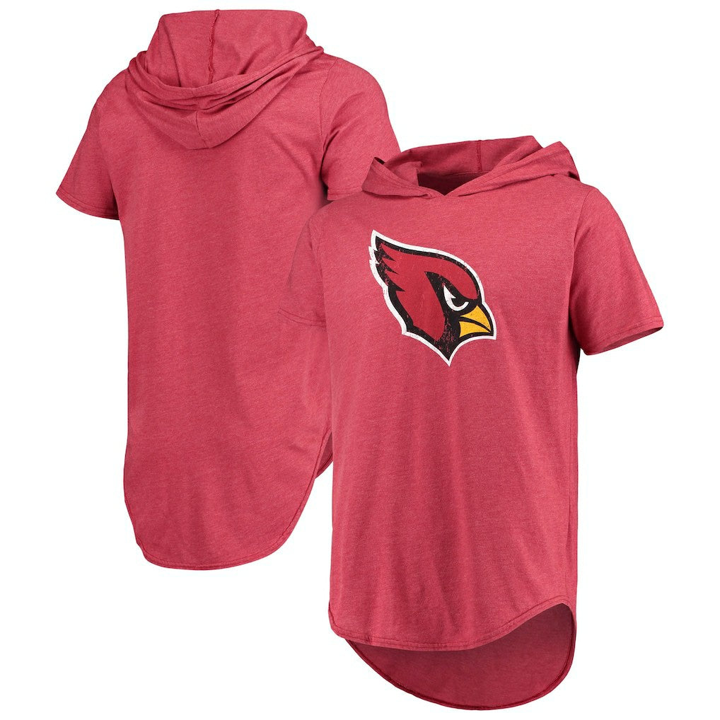 Arizona Cardinals Majestic Threads Primary Logo Tri-Blend Hoodie T-Shirt - Cardinal cheap