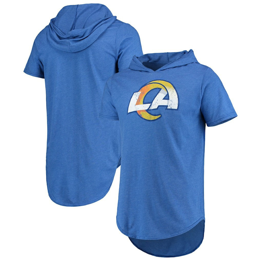 Los Angeles Rams Majestic Threads Primary Logo Tri-Blend Hoodie T-Shirt - Royal cheap