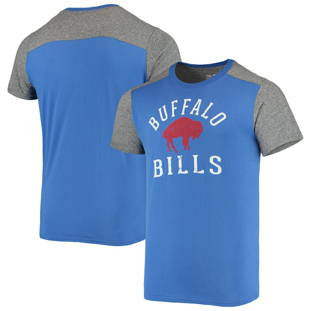 Buffalo Bills Majestic Threads Gridiron Classics Field Goal Slub T-Shirt - Royal/Heathered Gray on sale