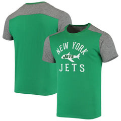 New York Jets Majestic Threads Gridiron Classics Field Goal Slub T-Shirt - Kelly Green/Heathered Gray discount