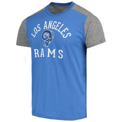 Los Angeles Rams Majestic Threads Gridiron Classics Field Goal Slub T-Shirt - Royal/Heathered Gray on sale