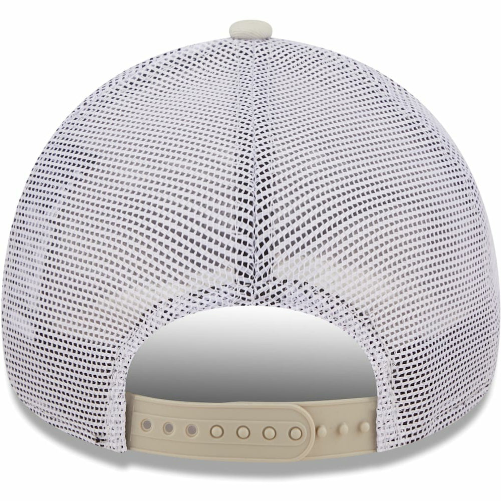 Los Angeles Rams New Era Happy Camper A-Frame Trucker 9FORTY Snapback Hat - Khaki/White online