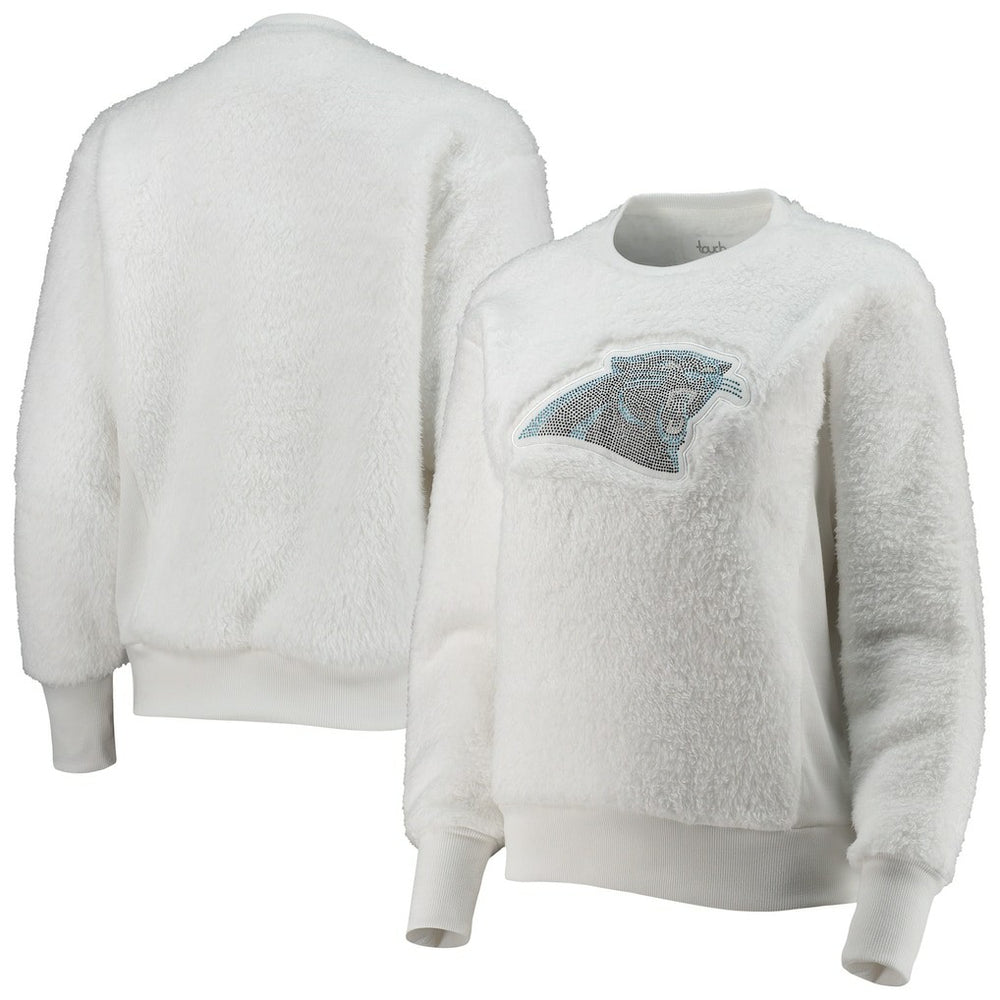Carolina Panthers Touch Women's Milestone Tracker Pullover Sweatshirt - White sale