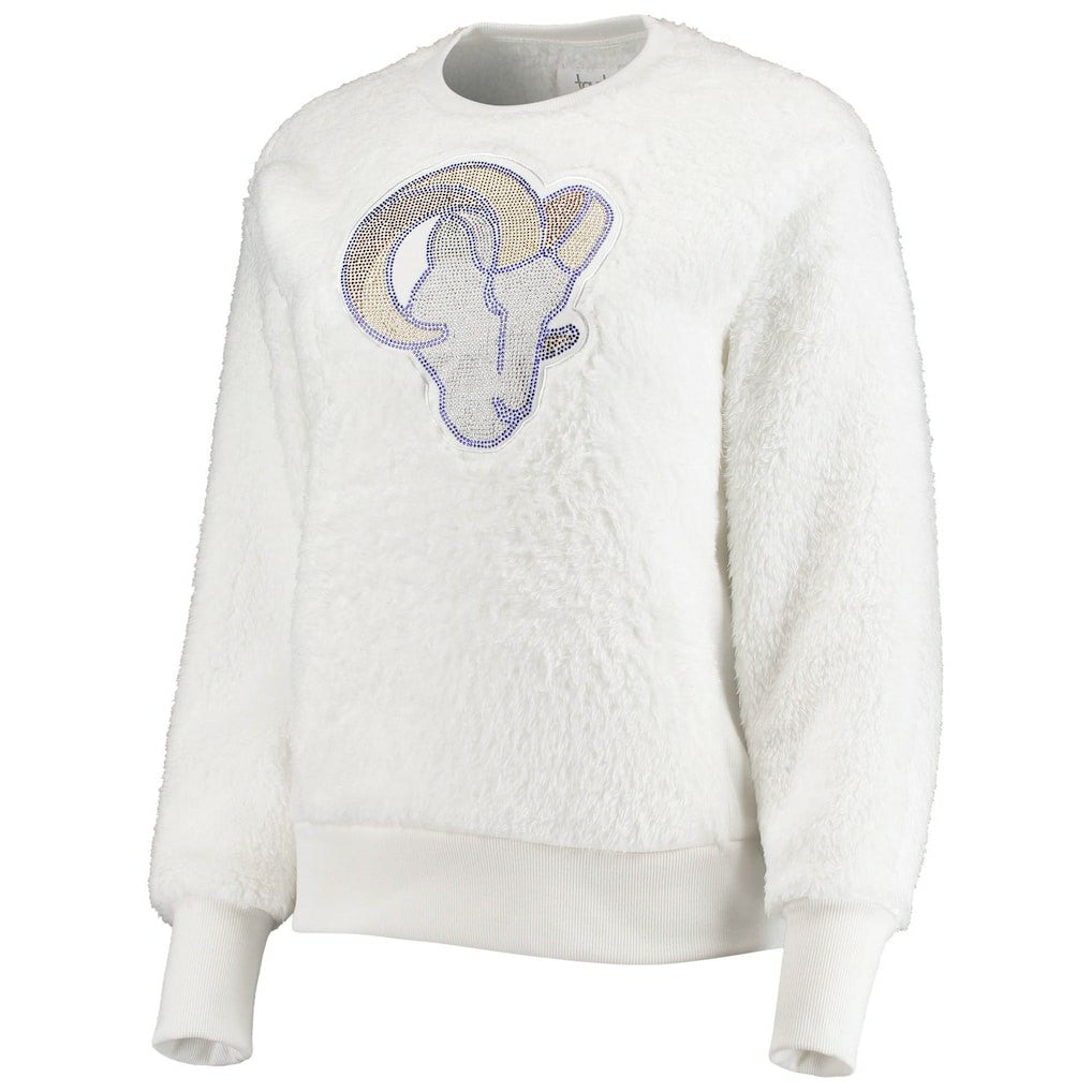 Los Angeles Rams Touch Women's Milestone Tracker Pullover Sweatshirt - White for sale