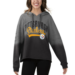 Pittsburgh Steelers Touch Women's Superstar Dip-Dye Pullover Hoodie - Heathered Gray/Black cheap