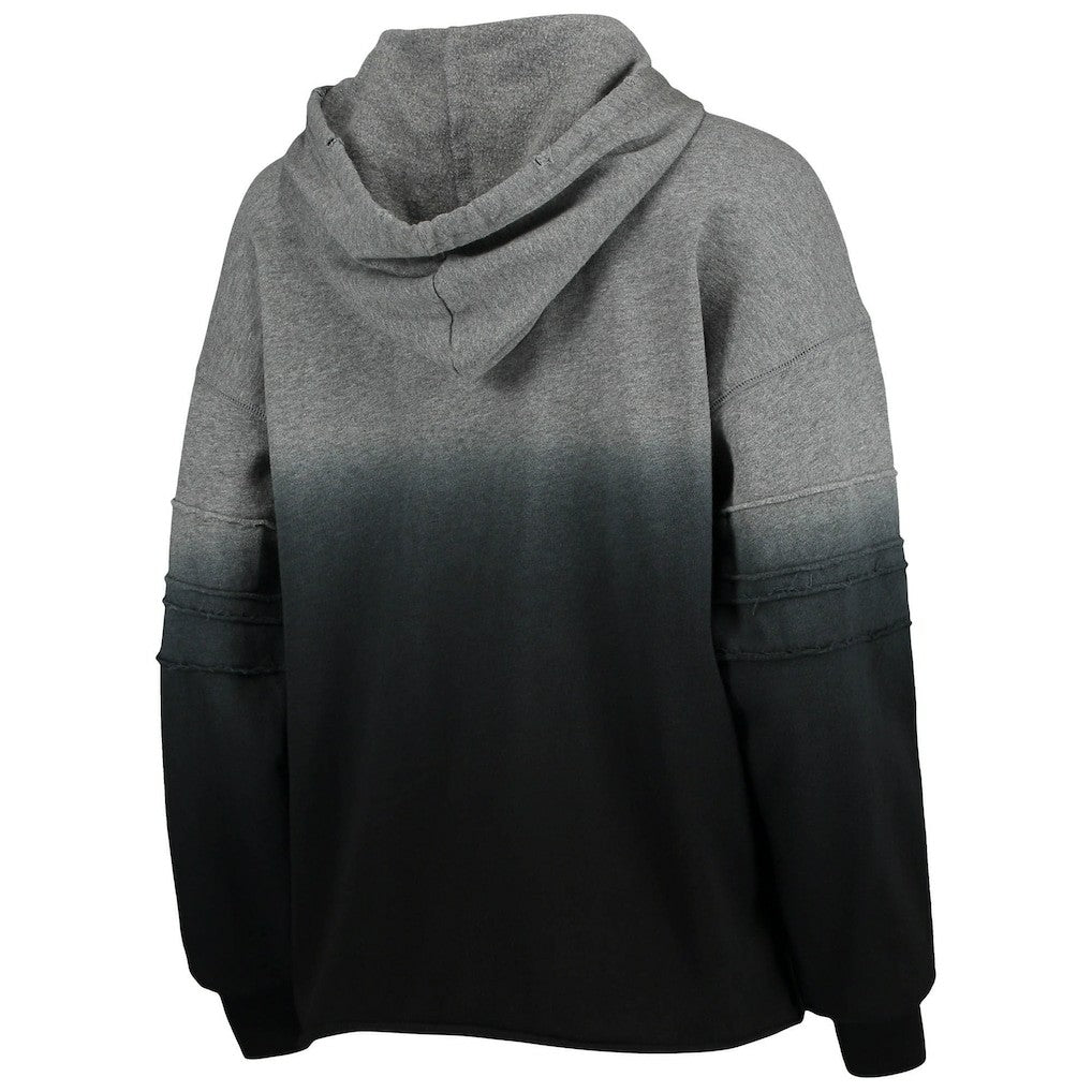 Las Vegas Raiders Touch Women's Superstar Dip-Dye Pullover Hoodie - Heathered Gray/Black for sale