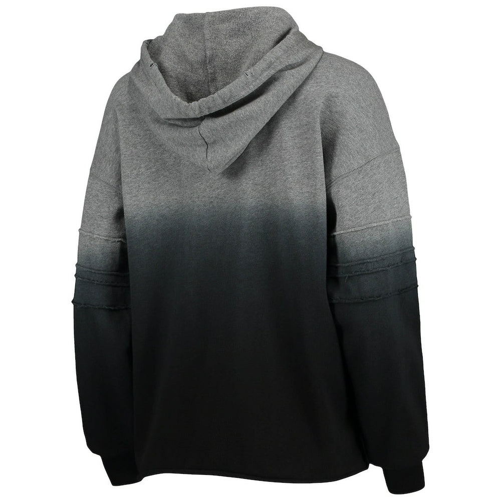Las Vegas Raiders Touch Women's Superstar Dip-Dye Pullover Hoodie - Heathered Gray/Black for sale