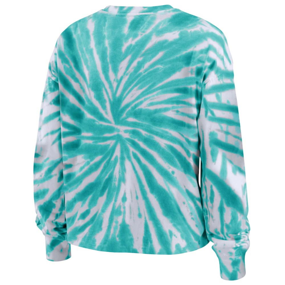 Seattle Kraken WEAR by Erin Andrews Women's Tie-Dye Long Sleeve T-Shirt - Light Blue T-shirts