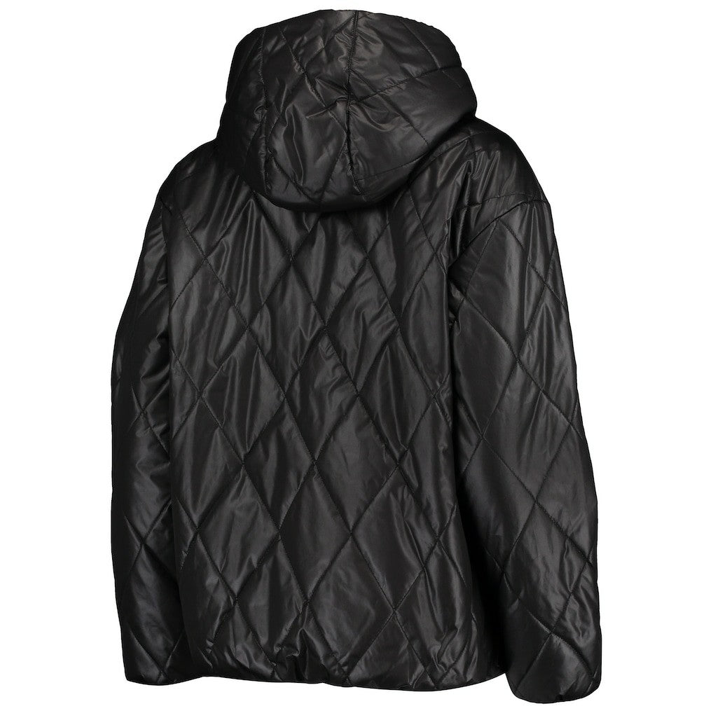 Las Vegas Raiders MSX by Michael Strahan Women's Charlotte Full-Zip Hoodie Puffer Jacket - Black cheap