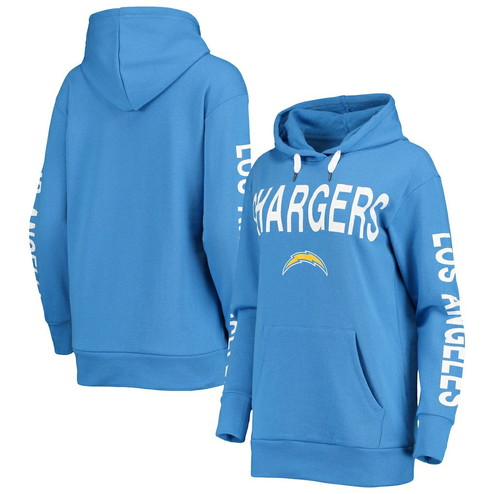 Los Angeles Chargers G-III 4Her by Carl Banks Women's Extra Point Pullover Hoodie - Powder Blue outlet