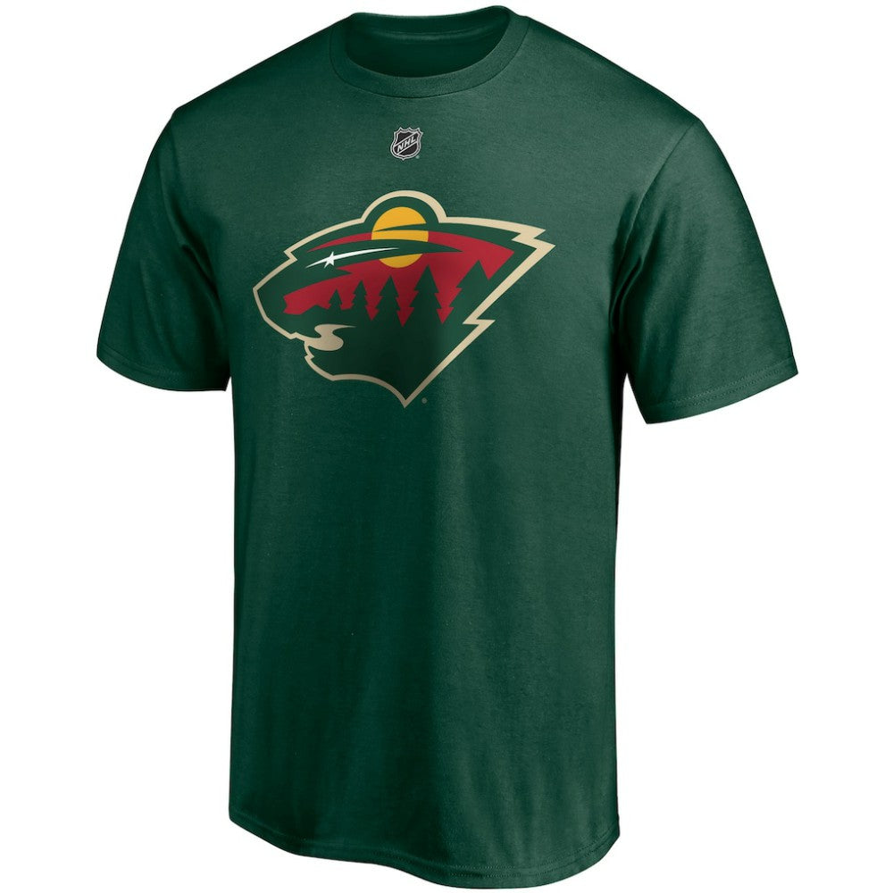 Kirill Kaprizov Minnesota Wild Fanatics Authentic Stack Name & Number T-Shirt - Green T-shirts