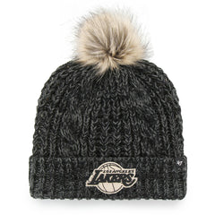 Los Angeles Lakers '47 Women's Meeko Cuffed Knit Hat with Pom - Black for sale