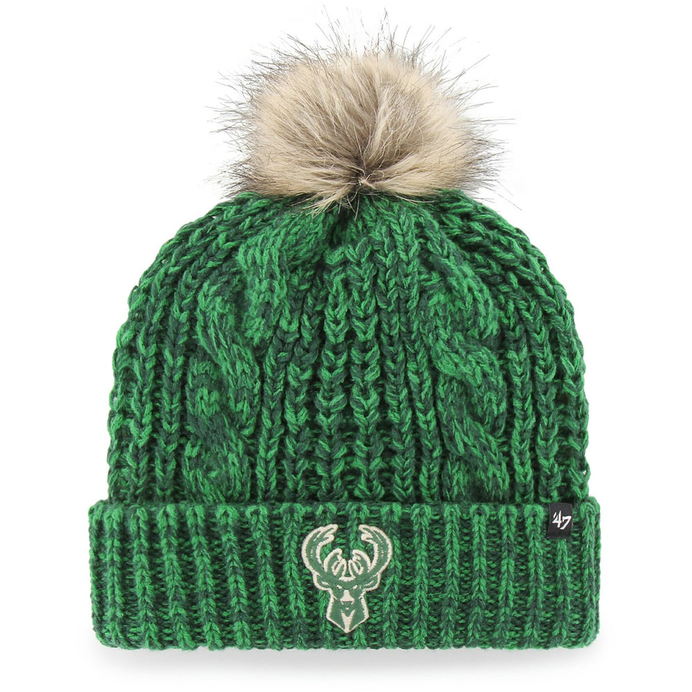 Milwaukee Bucks '47 Women's Meeko Cuffed Knit Hat with Pom - Hunter Green shop