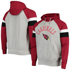 Arizona Cardinals Starter Home Run Raglan Pullover Hoodie - Heathered Gray/Cardinal outlet