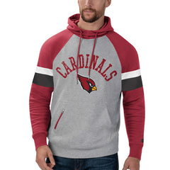 Arizona Cardinals Starter Home Run Raglan Pullover Hoodie - Heathered Gray/Cardinal outlet