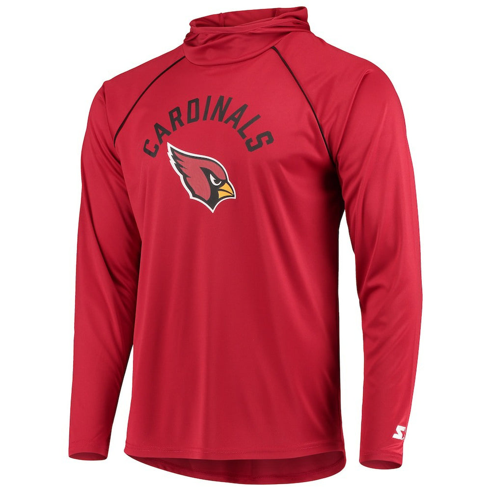 Arizona Cardinals Starter Raglan Long Sleeve Hoodie T-Shirt - Cardinal cheap