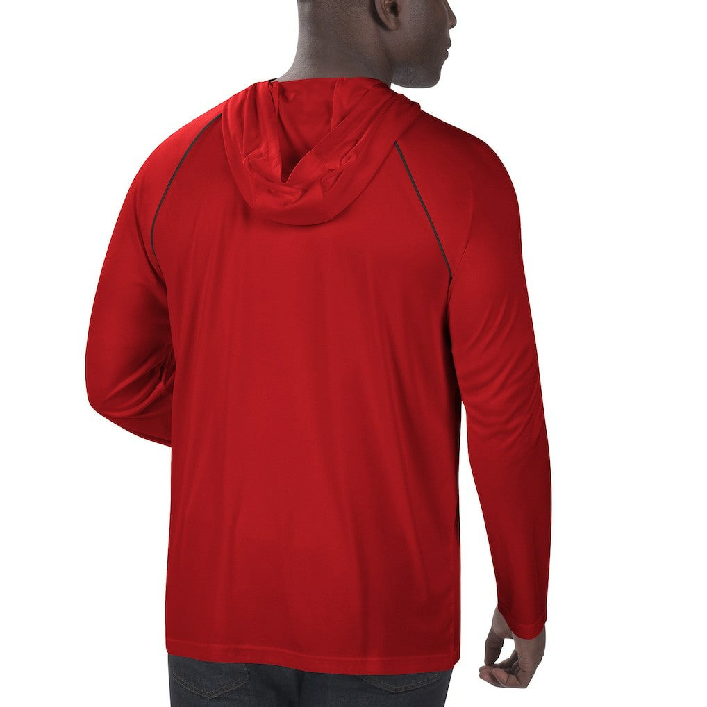 Atlanta Falcons Starter Raglan Long Sleeve Hoodie T-Shirt - Red cheap