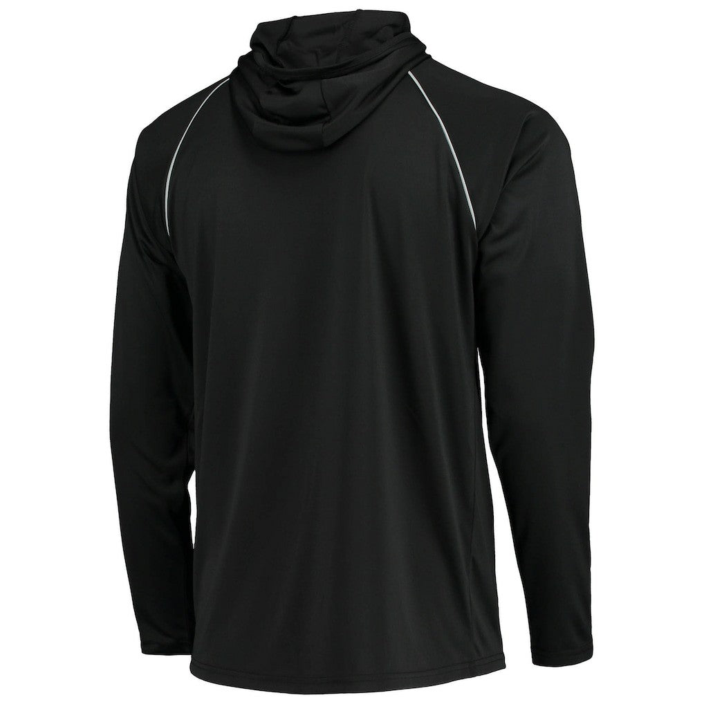 Las Vegas Raiders Starter Raglan Long Sleeve Hoodie T-Shirt - Black outlet