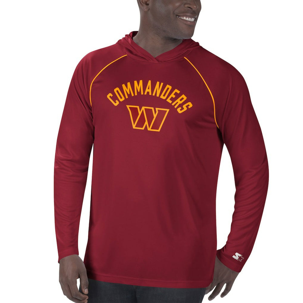 Washington Football Team Starter Raglan Long Sleeve Hoodie T-Shirt - Burgundy discount