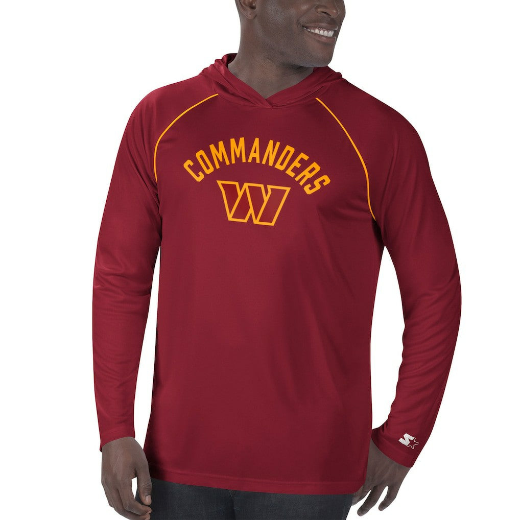 Washington Football Team Starter Raglan Long Sleeve Hoodie T-Shirt - Burgundy discount