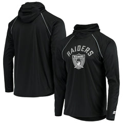 Las Vegas Raiders Starter Throwback Raglan Hoodie Long Sleeve T-Shirt - Black online