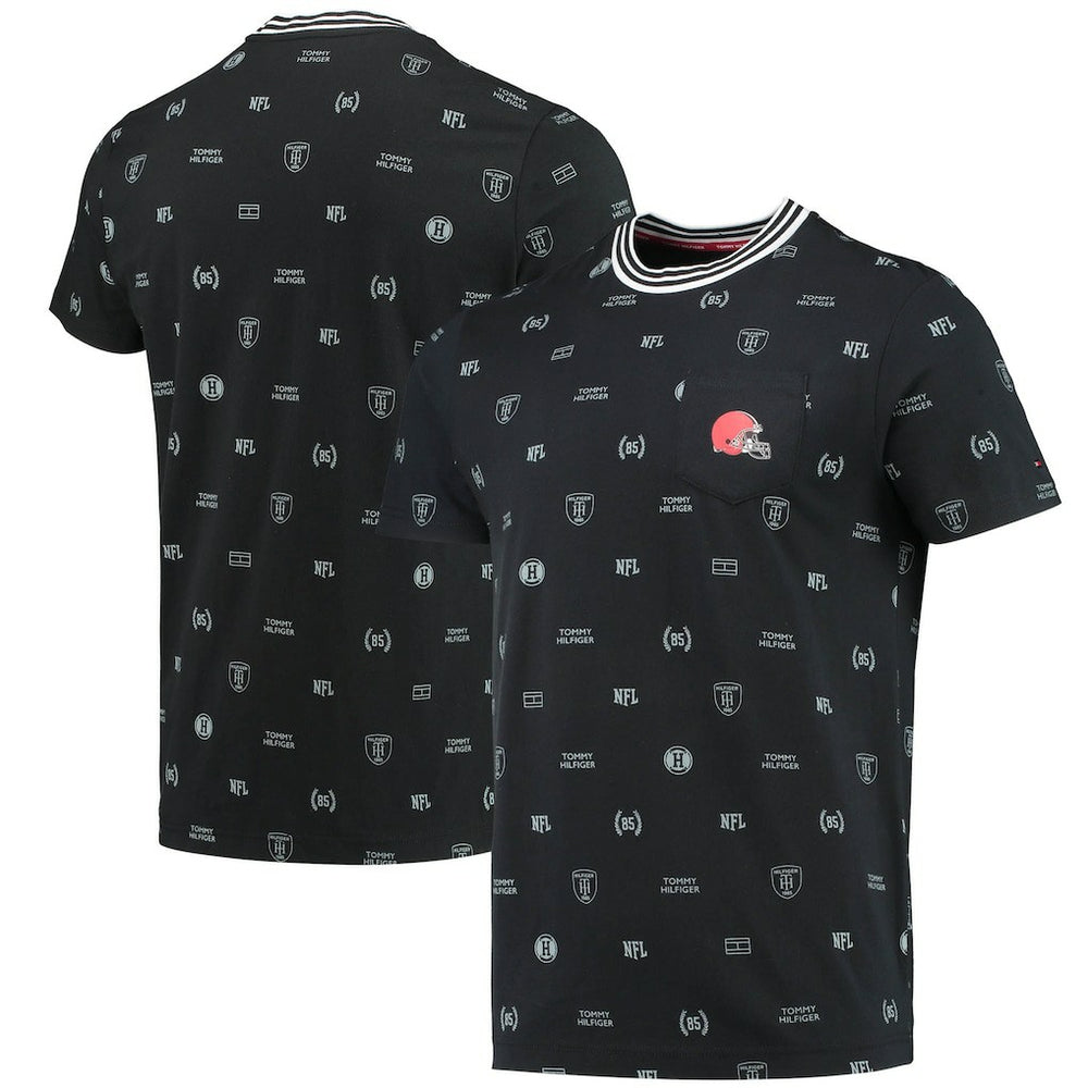 Cleveland Browns Tommy Hilfiger Essential Pocket T-Shirt - Black on sale