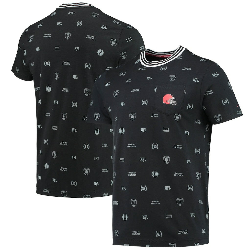Cleveland Browns Tommy Hilfiger Essential Pocket T-Shirt - Black on sale