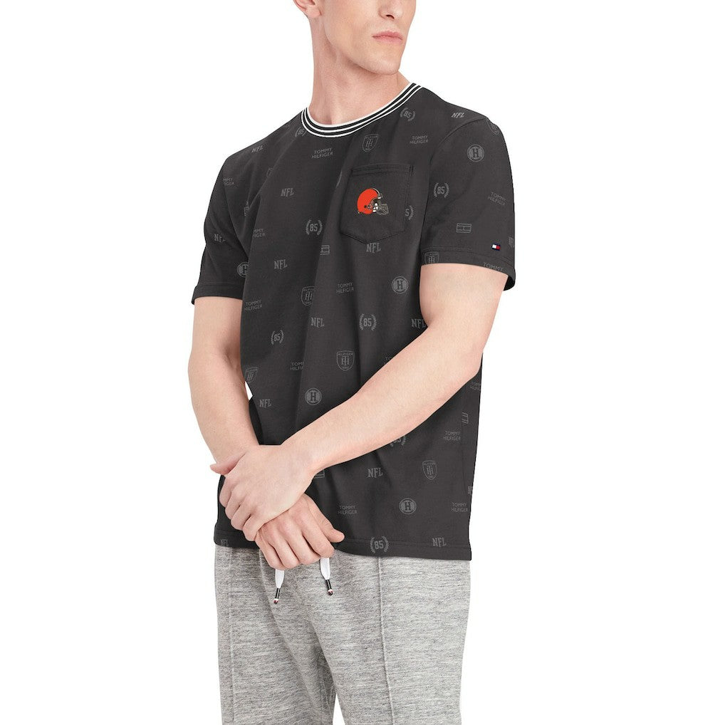 Cleveland Browns Tommy Hilfiger Essential Pocket T-Shirt - Black on sale