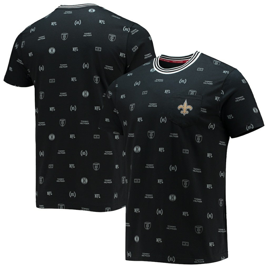 New Orleans Saints Tommy Hilfiger Essential Pocket T-Shirt - Black for sale