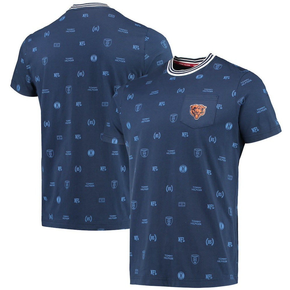 Chicago Bears Tommy Hilfiger Essential Pocket T-Shirt - Navy cheap