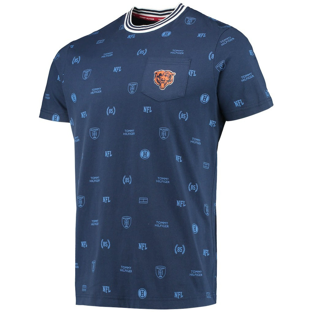 Chicago Bears Tommy Hilfiger Essential Pocket T-Shirt - Navy cheap