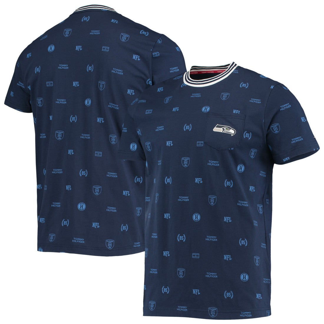 Seattle Seahawks Tommy Hilfiger Essential Pocket T-Shirt - College Navy outlet