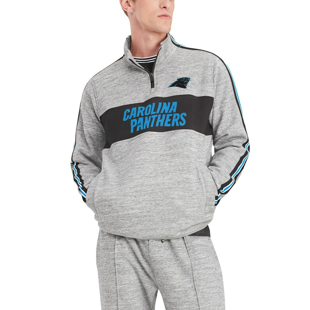 Carolina Panthers Tommy Hilfiger Mario Quarter-Zip Jacket - Heathered Gray sale