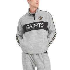 New Orleans Saints Tommy Hilfiger Mario Quarter-Zip Jacket - Heathered Gray sale