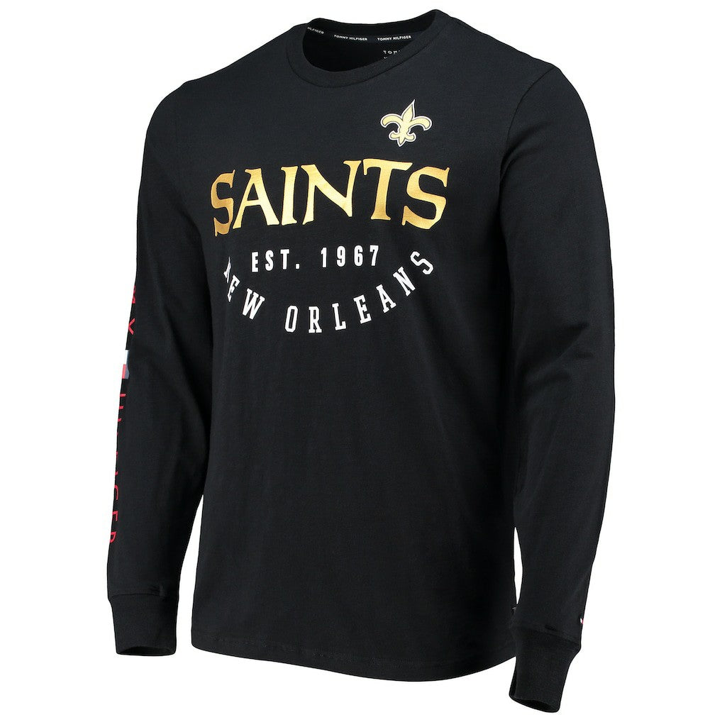 New Orleans Saints Tommy Hilfiger Peter Long Sleeve T-Shirt - Black discount