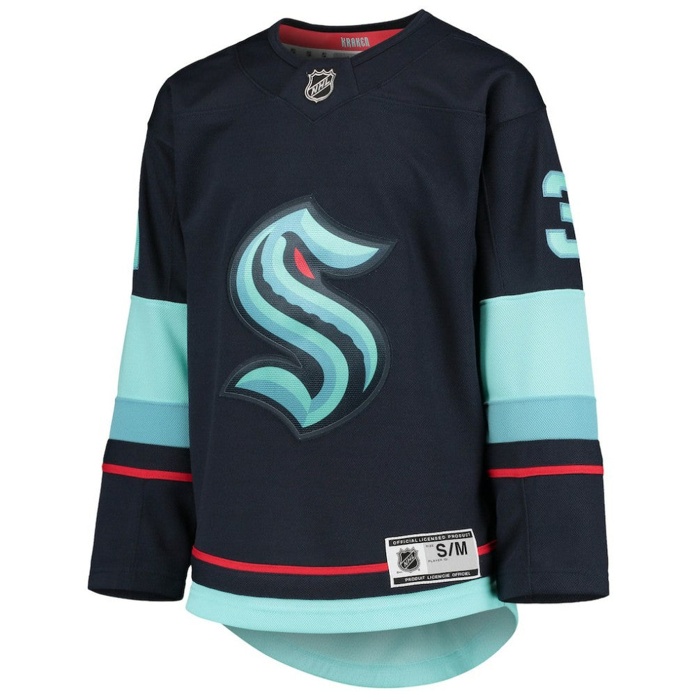 Philipp Grubauer Seattle Kraken Youth Home Premier Player Jersey - Deep Sea Blue Jerseys