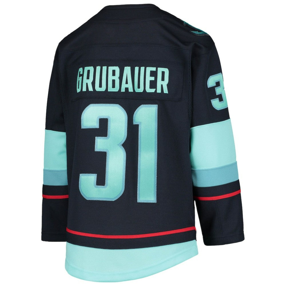 Philipp Grubauer Seattle Kraken Youth Home Premier Player Jersey - Deep Sea Blue Jerseys