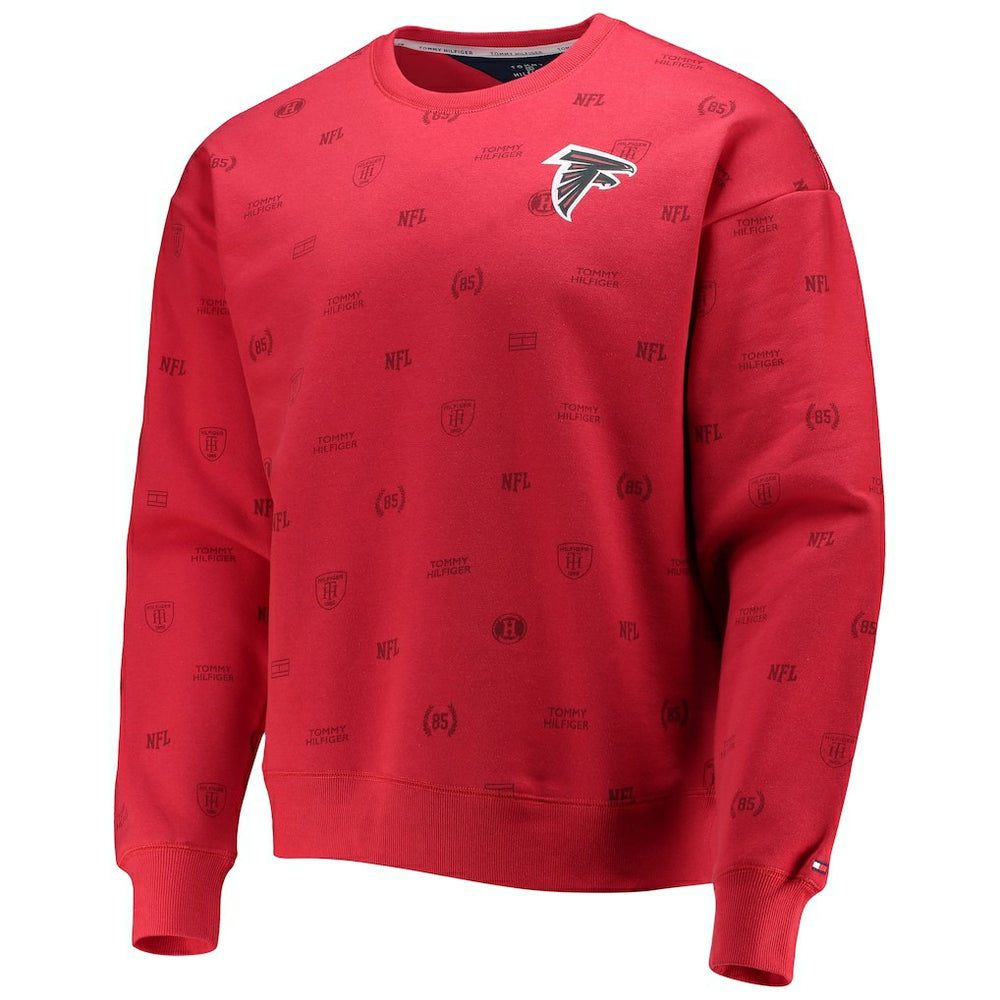 Atlanta Falcons Tommy Hilfiger Reid Graphic Pullover Sweatshirt - Red on sale