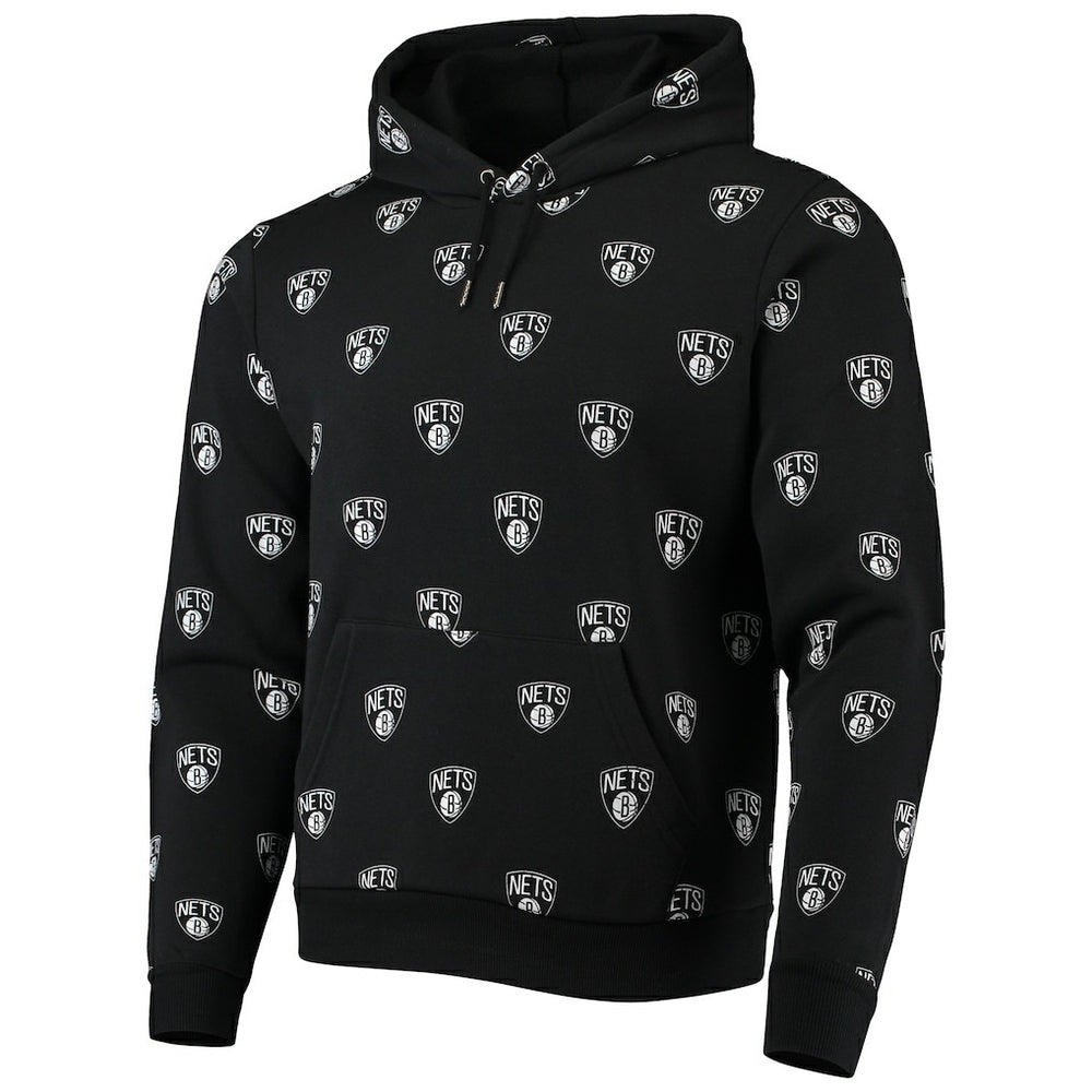 Brooklyn Nets The Wild Collective Unisex Allover Logo Pullover Hoodie - Black discount