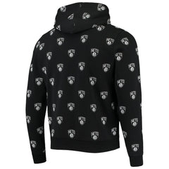 Brooklyn Nets The Wild Collective Unisex Allover Logo Pullover Hoodie - Black discount