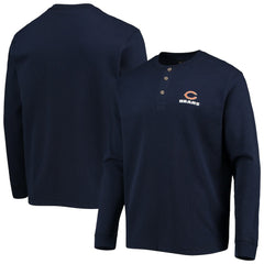 Chicago Bears Dunbrooke Logo Maverick Thermal Henley Long Sleeve T-Shirt - Navy cheap