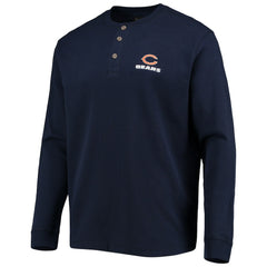 Chicago Bears Dunbrooke Logo Maverick Thermal Henley Long Sleeve T-Shirt - Navy cheap