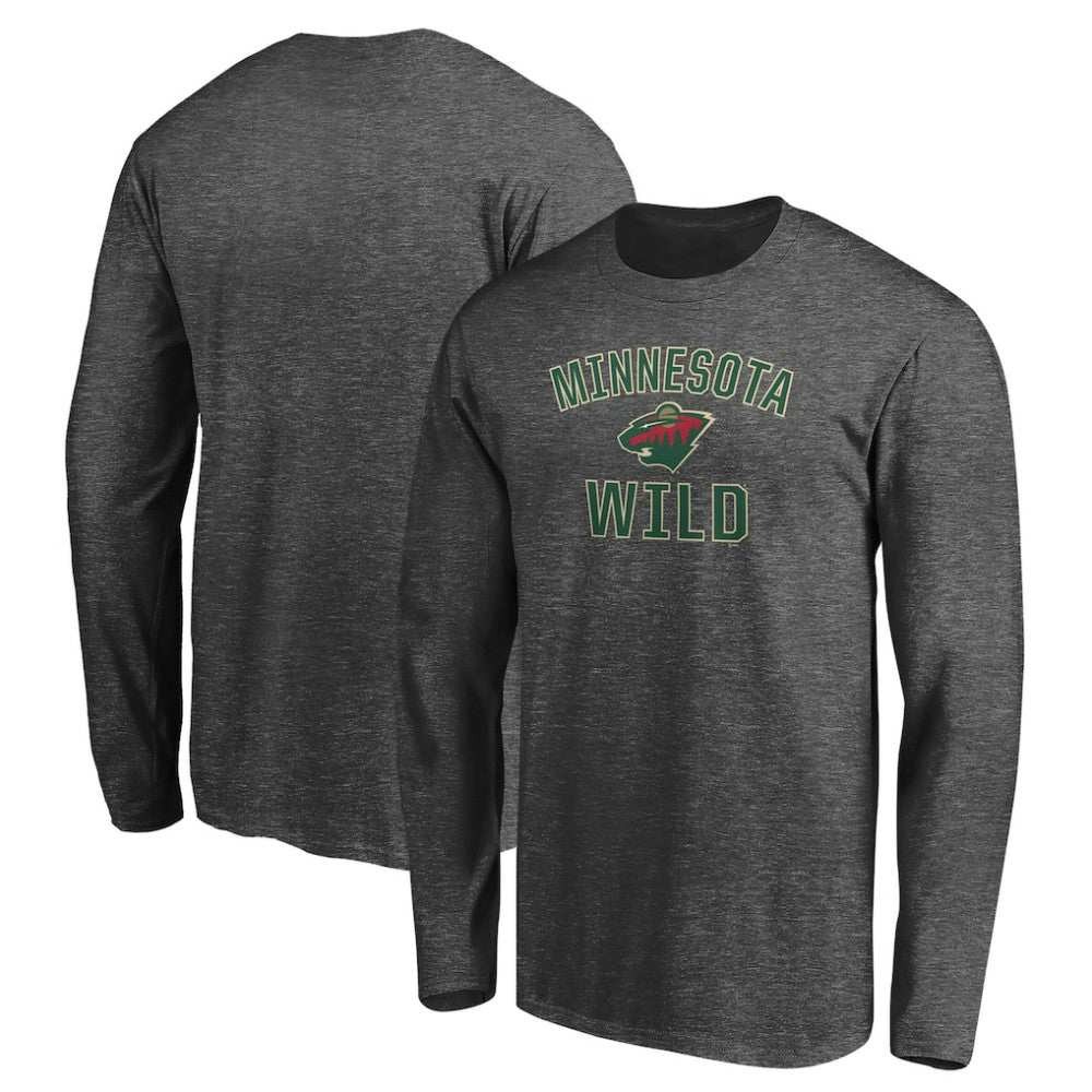 Minnesota Wild Victory Arch Long Sleeve T-Shirt - Charcoal T-shirts