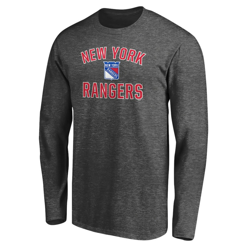New York Rangers Victory Arch Long Sleeve T-Shirt - Charcoal T-shirts
