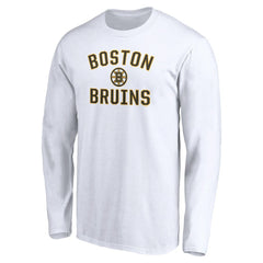 Boston Bruins Victory Arch Long Sleeve T-Shirt - White T-shirts