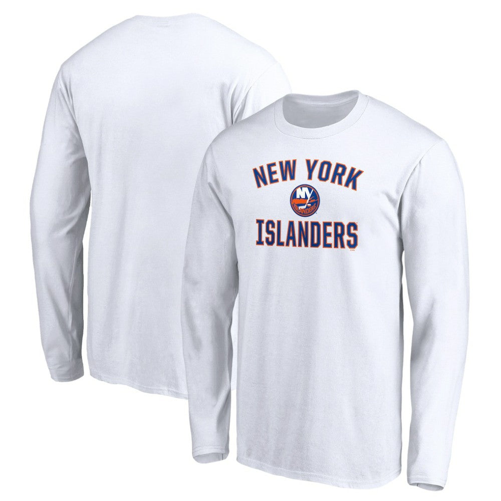 New York Islanders Victory Arch Long Sleeve T-Shirt - White T-shirts